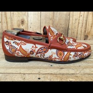 Gucci 1953 Horsebit Loafer Mini Flora Infinity Canvas & Leather Sz 7.5 | US 8.5